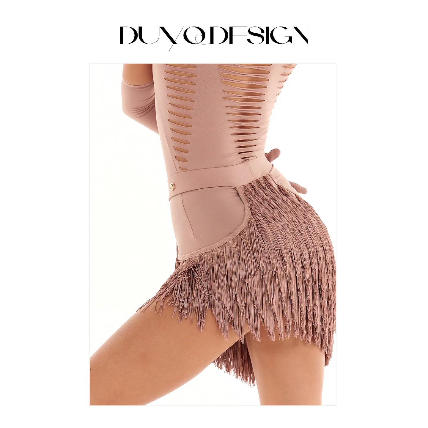 Tenue de danse latine DUYQ pour femme, imprimé léopard, ensemble de danse de salon, tenue d'entraînement moderne personnalisée pour instructeur, vêtement d'entraînement polyvalent