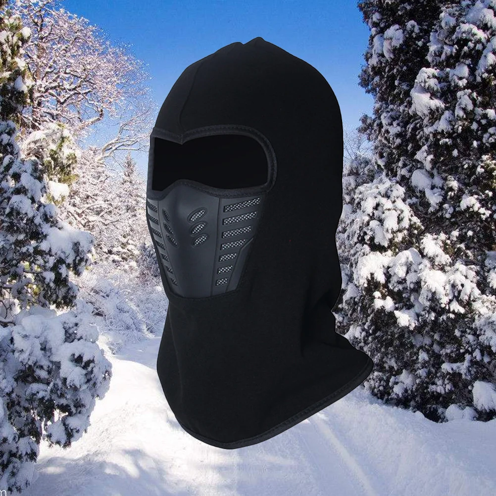 

Black Warm Balaclava Full Face Mask Hood Ski Bike Windproof Neck Warmer Outdoor Winter Sports Snowboarding Full Face Hats