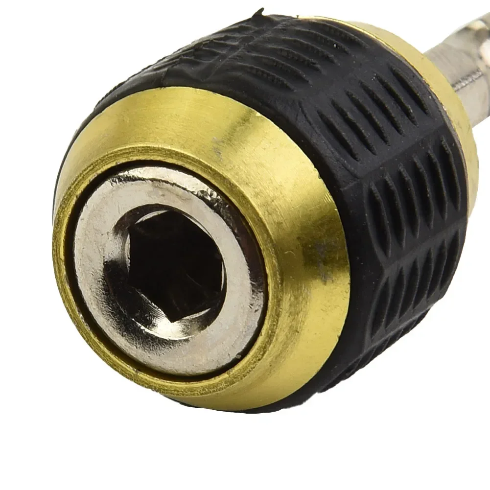 

1 4 Hexagonal Shank Quick Coupling 50mm Keyless Drill Chuck Screwdriver Driver Adaptor Convertor Power Tool Accessories