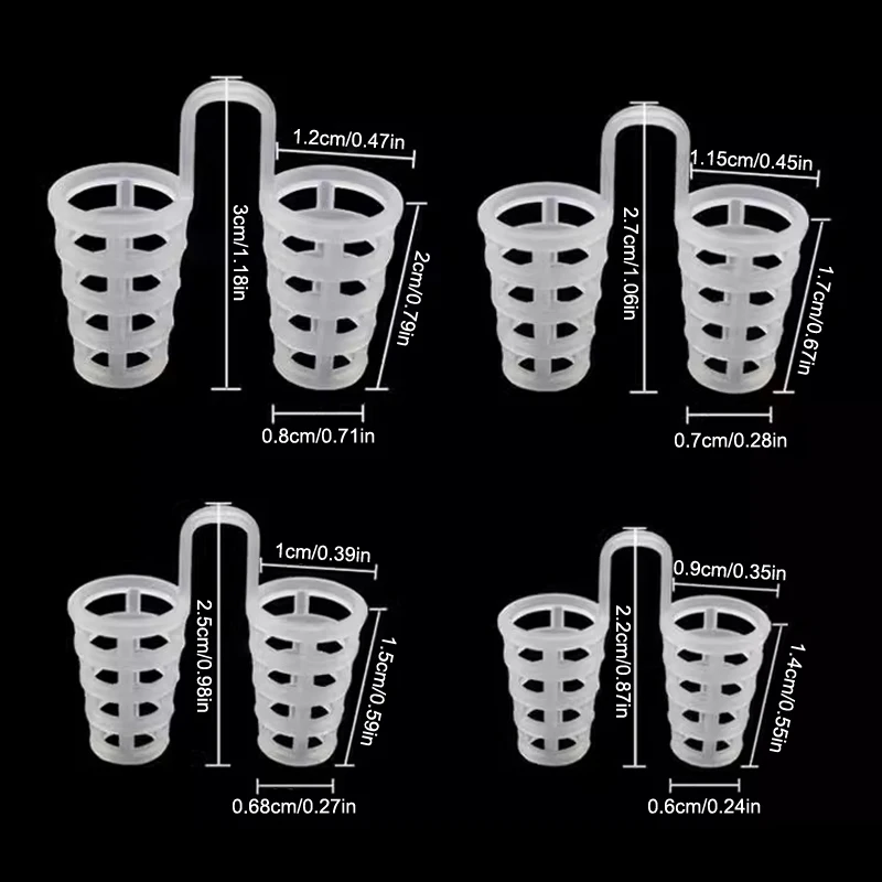 4/8 шт. силиконовый носовой расширитель против храпа для легкого дыхания, предотвращения храпа, лучше для дыхательного ухода за здоровьем