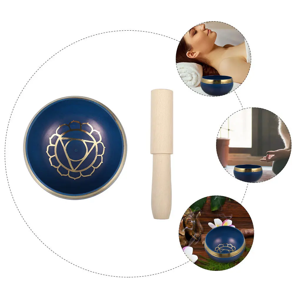 

1 set Copper Singing Handmade Meditation Instrument Yoga Healing Therapy Gift Set Tibetan Sound Bowl Spiritual Tool Musical Bowl
