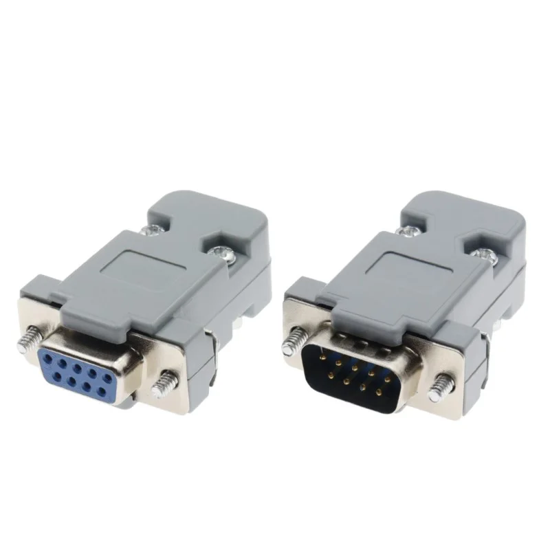 1/3/5 Stück RS232 Serieller Anschluss DB9 Stecker Buchse Steckverbinder 9-polig Kupfer RS232 COM-Adapter mit Kunststoffgehäuse DIY