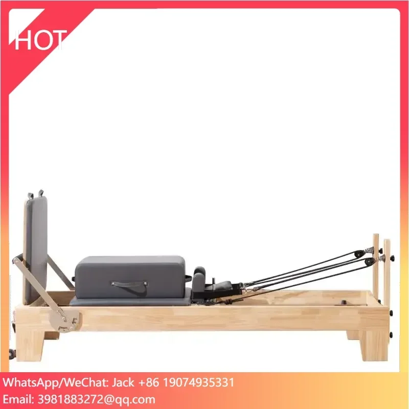 

Home Gym Professional Yoga Training Bed Wooden Equipment Fitness Balance Exercise Machine Oak Pilates Reformer