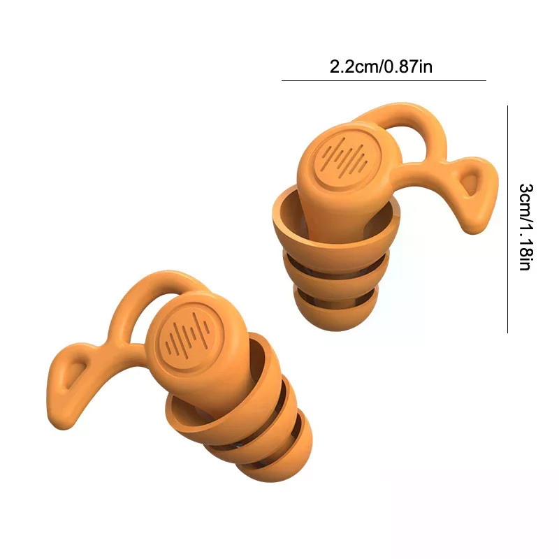 3 Layers Ear Plugs For Sleep Noise Reduction And Muting Silicone Earplugs Reusable Hearing Protection Sound Blocking Earplugs