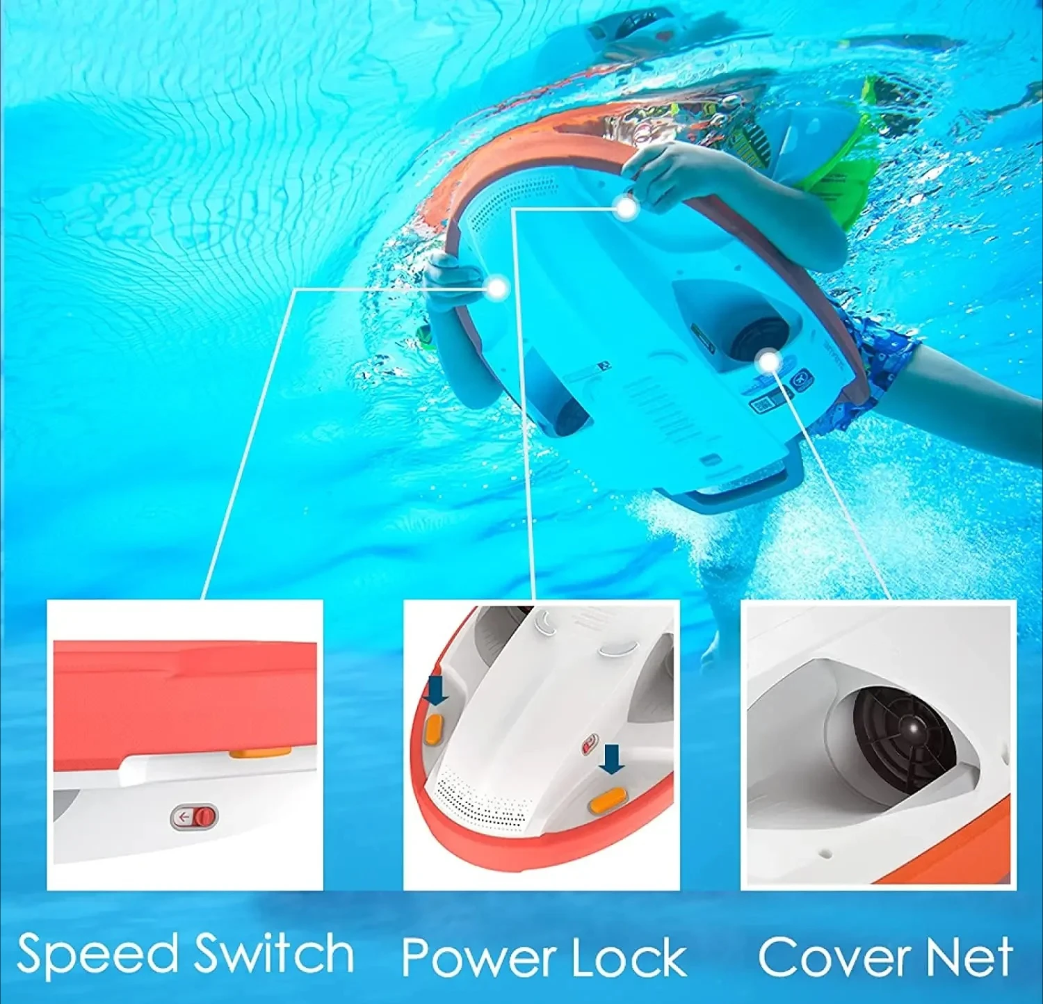 

Camoro Sublue Swii водный скутер, оборудование для водных видов спорта, подводный скутер для детей, бассейны, 45 минут, рабочая тяга 5 кг #