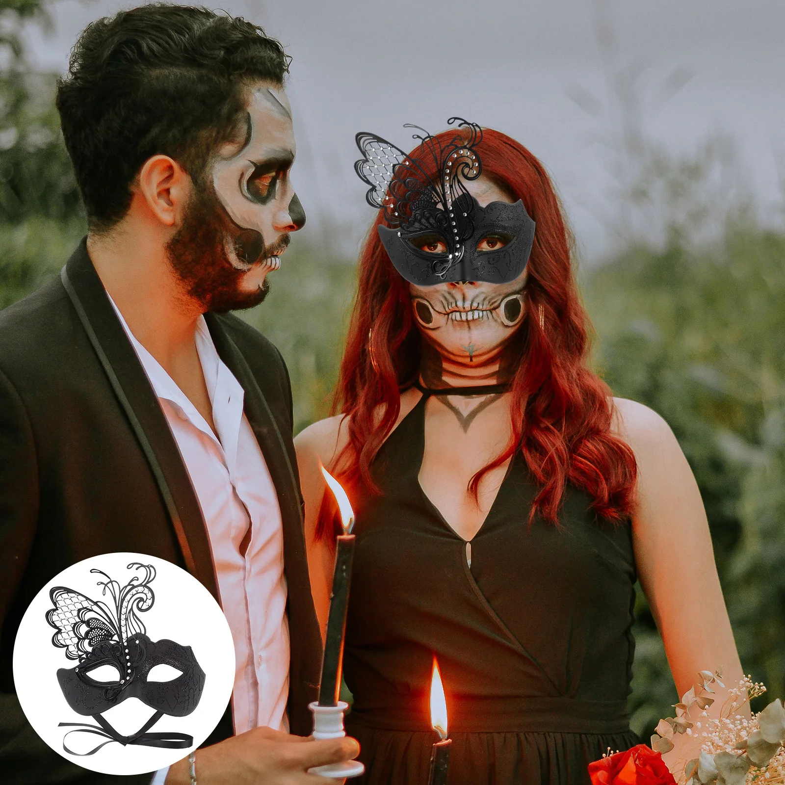 

Masquerade Mask Comfortable Longtime Use Halloween Carnival Party Decorative Masks Women Men