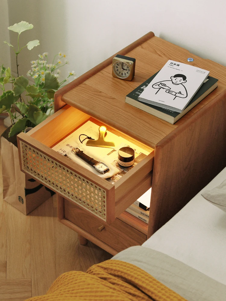 

Wyj Beimo Furniture Bedside Table Solid Wood Nordic Storage