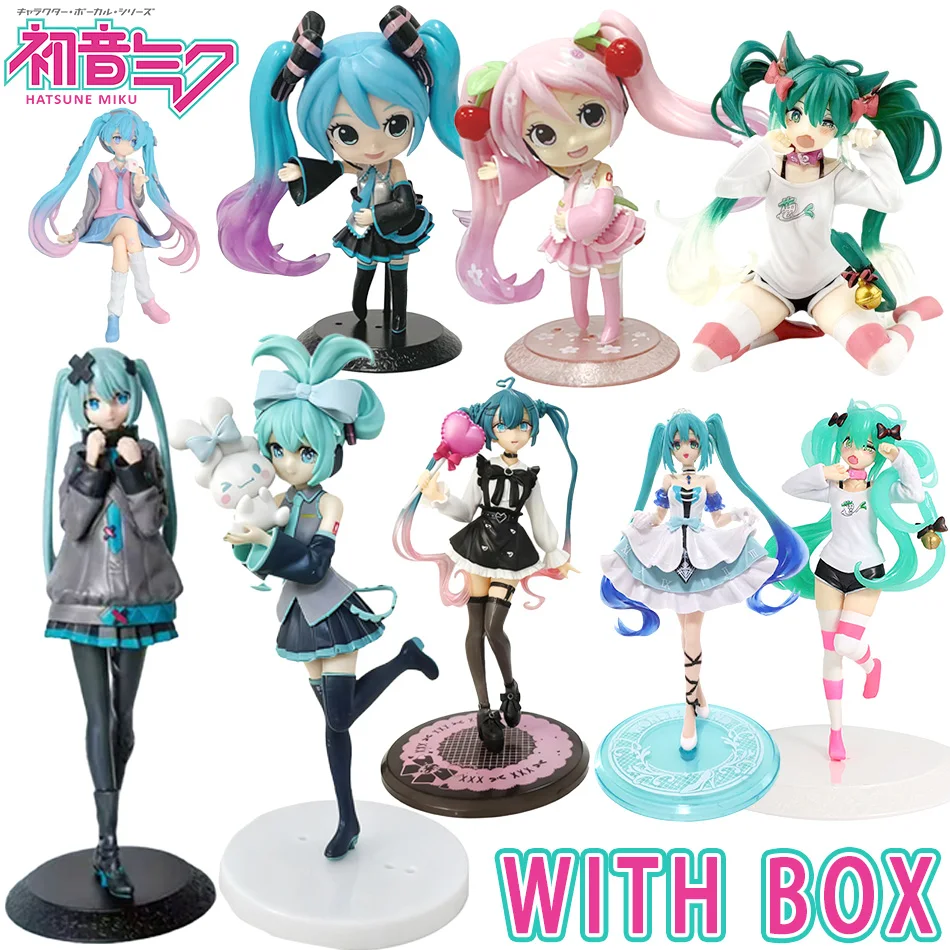 Animation Anime Hatsune Miku X Cinnamoroll Puppe Figur Hatsune Miku Katze Ohr Hatsune Miku Niedliches handgefertigtes PVC-Modell Kawaii Geschenk