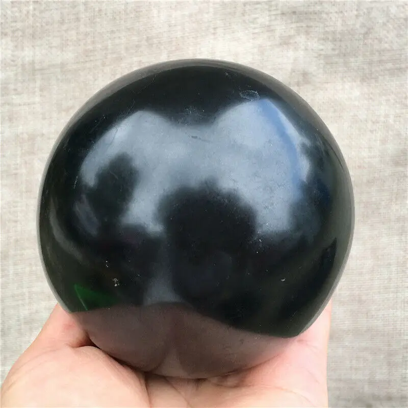 Natural Black Tourmaline Crystal Quartz Energy Ball Reiki Healing Gift Room Decoration