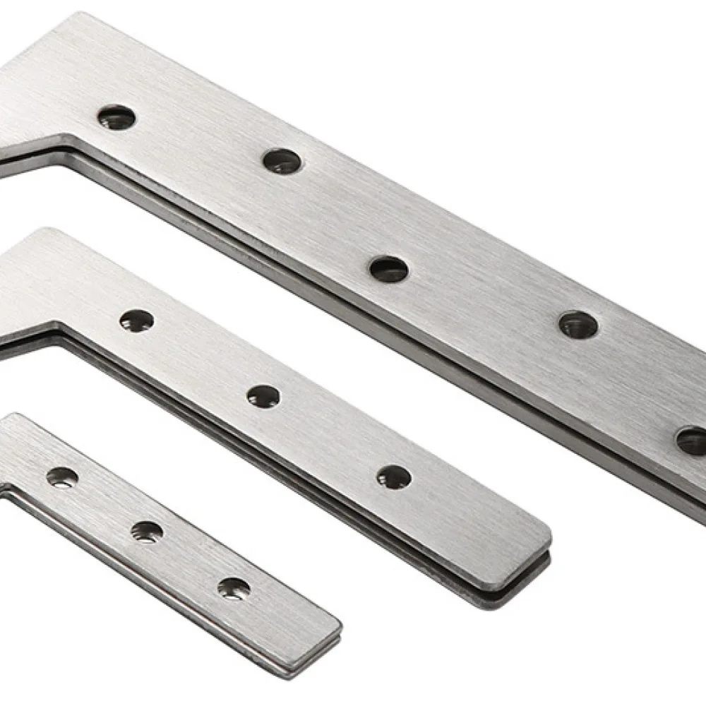Stainless Steel Seven Shape Pivot Hinge Concealed Door Hardware Rotating Industrial Furniture Fittings Modern Design