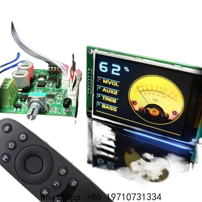 

F15 Audiophile Low Distortion Low Noise HIFI Preamplifier Board TFT Pointer Display Full Remote Control Finished Board