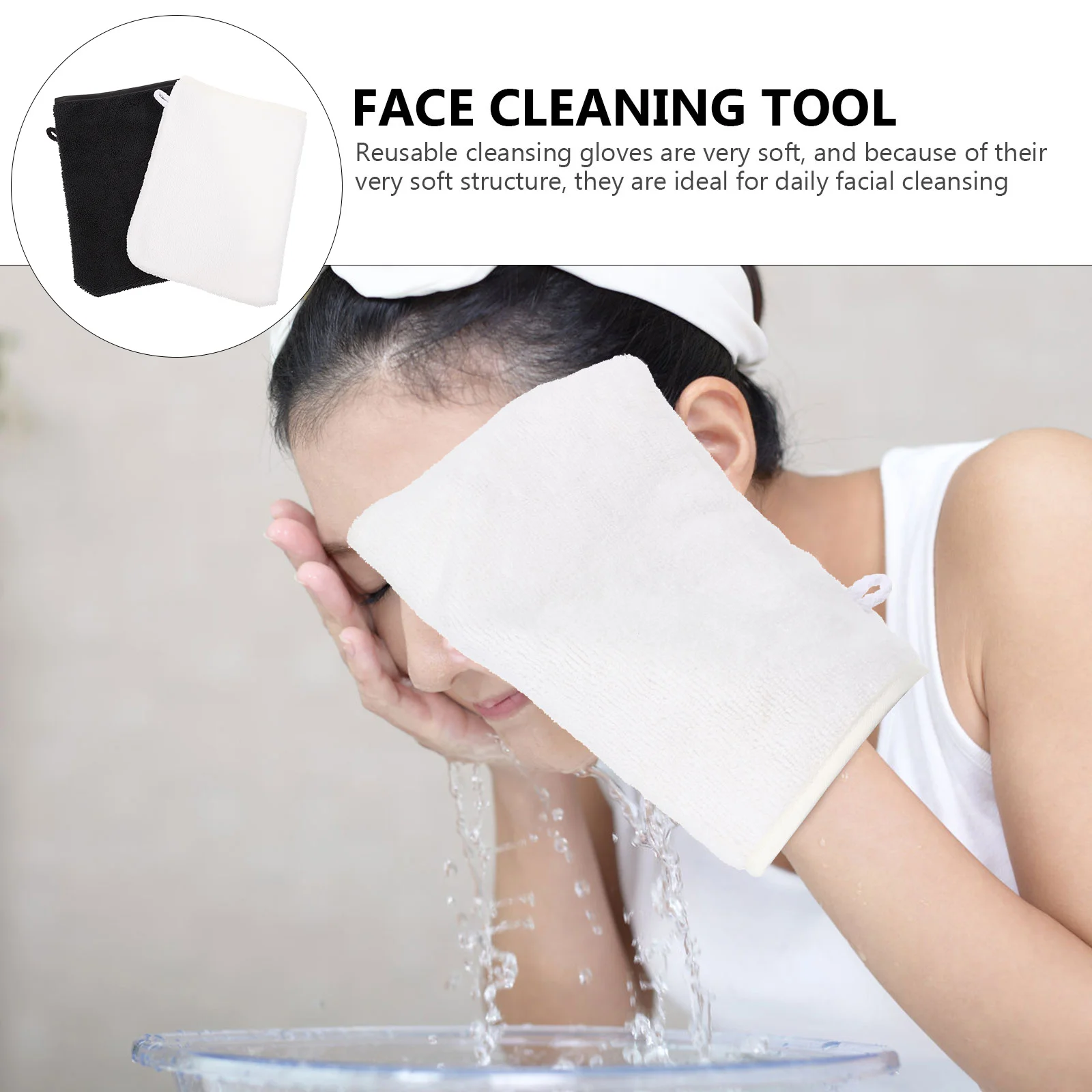 

8pcs Makeup Removing Face Washing Gloves Soft Exfoliating Cleansing Glove For Women Facial Cleaning Tool Microfiber Beauty