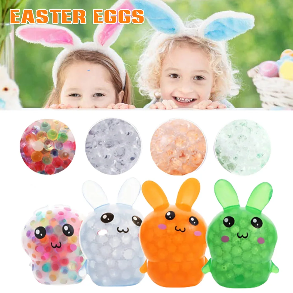 Brinquedo de descompressão de apertar Bolha de Páscoa Coelho Fidget Ball Brinquedo de estresse sensorial