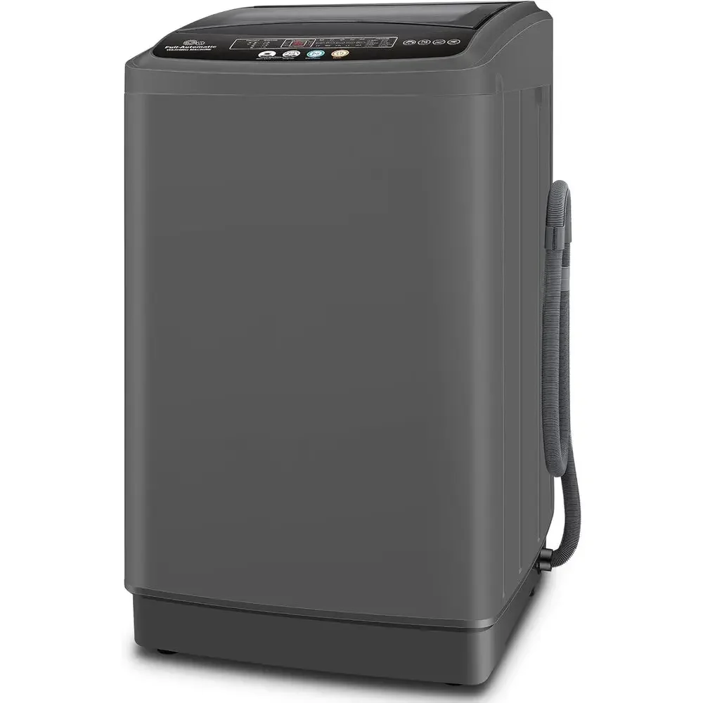 20LB Capacity Portable Washer, 2.8Cu.ft Washer/Dryer Combo, Drain Pump, LED Display, 10 Programs & 8 Water Levels, Slow-Close Gl