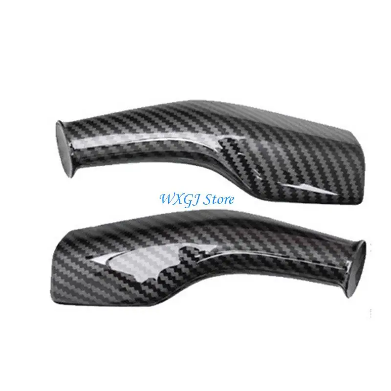37JE Carbon Fiber Shifter Knob Cover Complete Enclosure Steering Lever Handle Protector Car Accessory