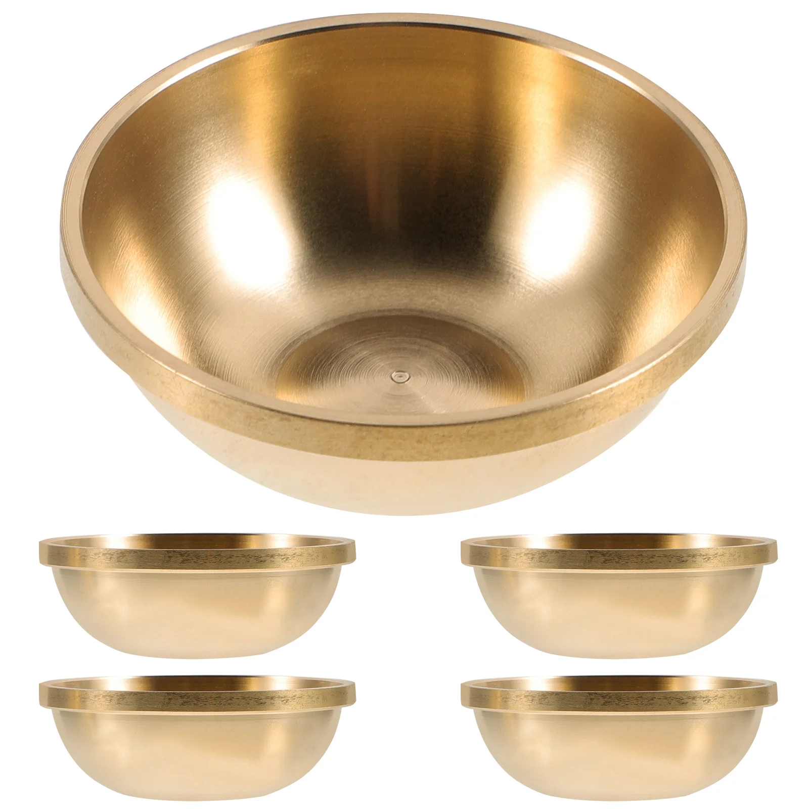 

5pcs Bowl Offering Cup for Worship Copper Temple Decor Thickened Gua Home Decoration Tibetan Ritual