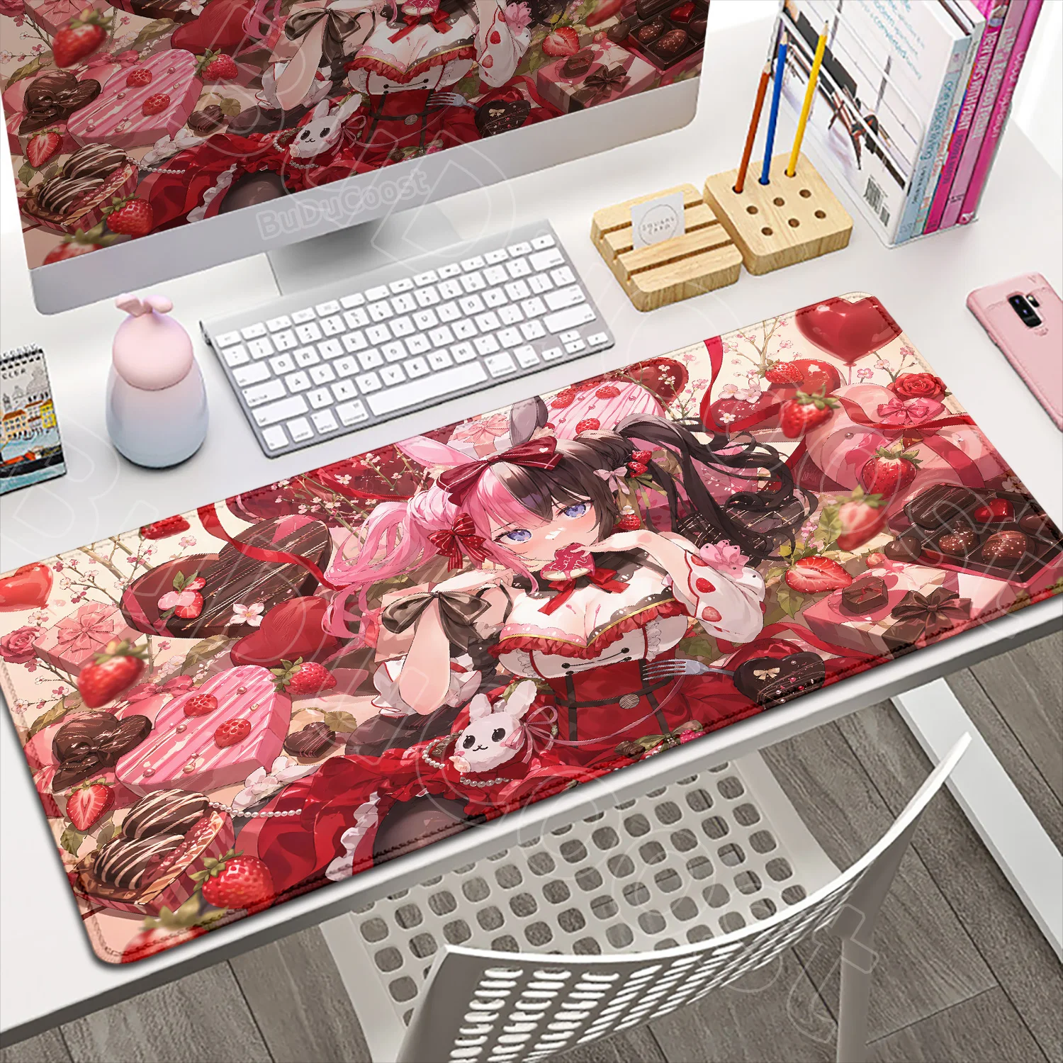 

Anime Gamer Computer KeyboardMat VSPO Hinano Tachibana MousePad Non-Slip Rubber Edge locking Speed Laptop Rug Rubber Accessories