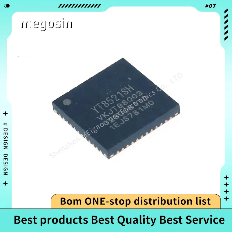 1~5PCS/LOT YT8521SH-CA YT8521SH QFN-48 Single-port Gigabit Ethernet transceiver chip