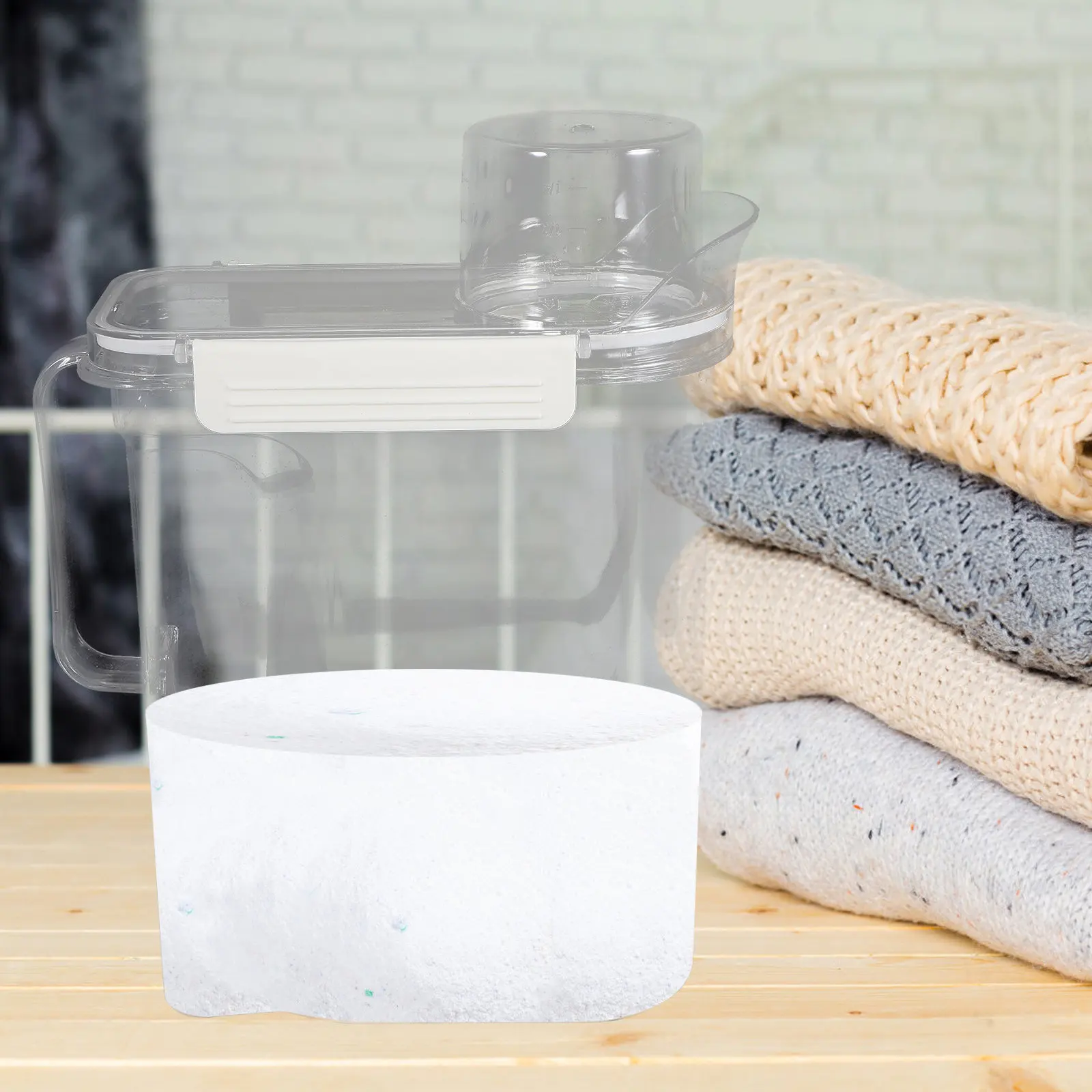 2Pcs Plastic Laundry Powder Container With Lid For Liquid Laundry Detergent Storage Family Large Capacity Bin Airtight