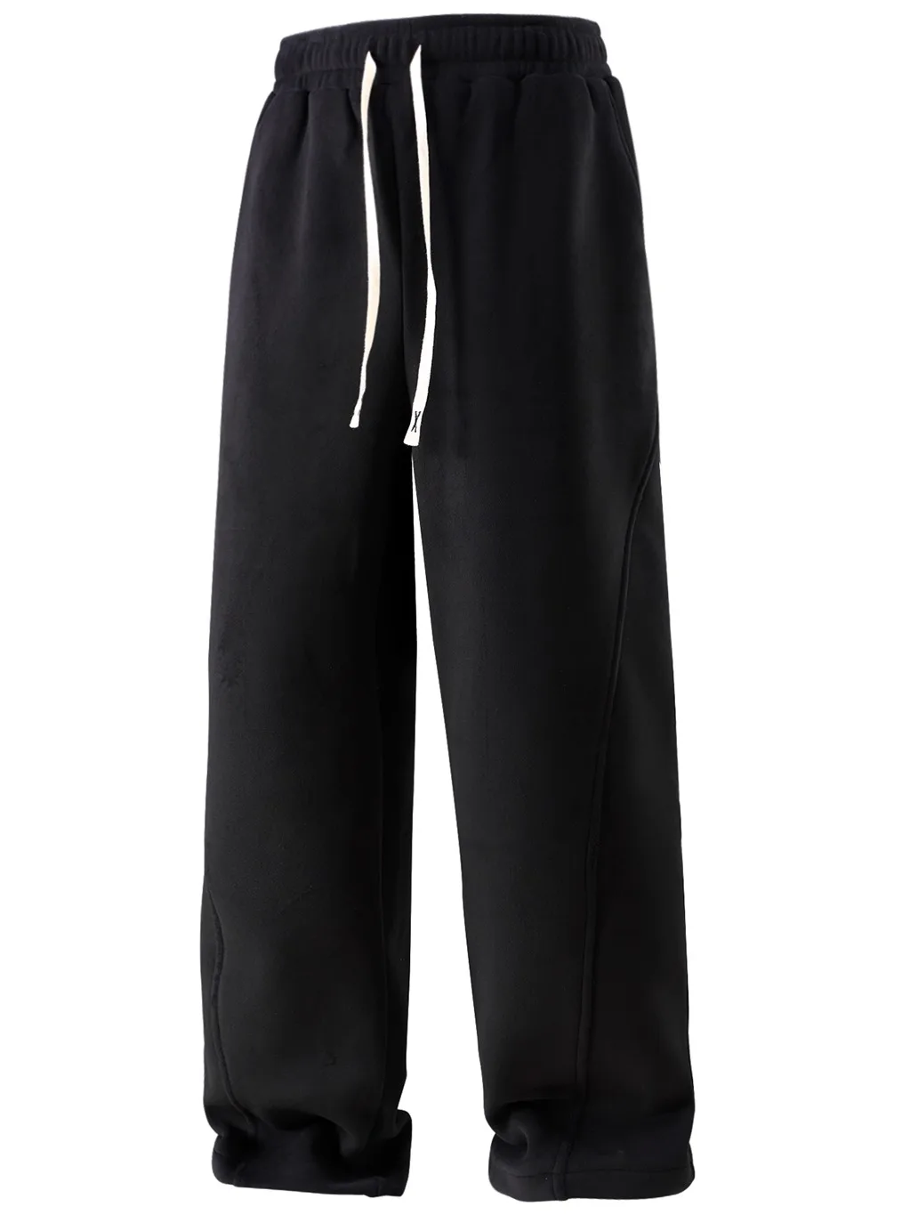 

Мужские утепленные брюки прямого кроя с высокой талией, двусторонние, на флисе, теплые зимние повседневные спортивные штаны больших размеров, комфортная посадка