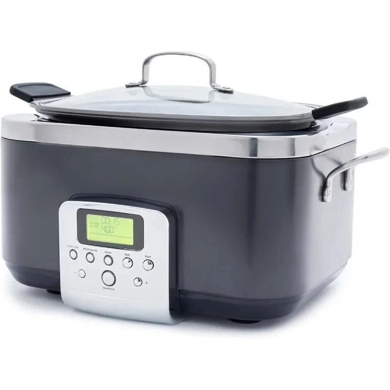 Programmable 6QT Electric Slow Cooker, Dishwasher Safe Lid & Removable Crock