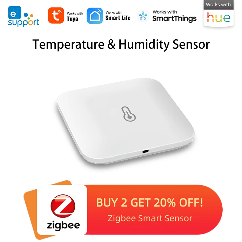 Zigbee 3.0 Wireless Temperature Humidity Sensor, eWelink Free APP ,Smart Home TH Sensor Works With ZB Bridge Pro,ZB Dongle-E