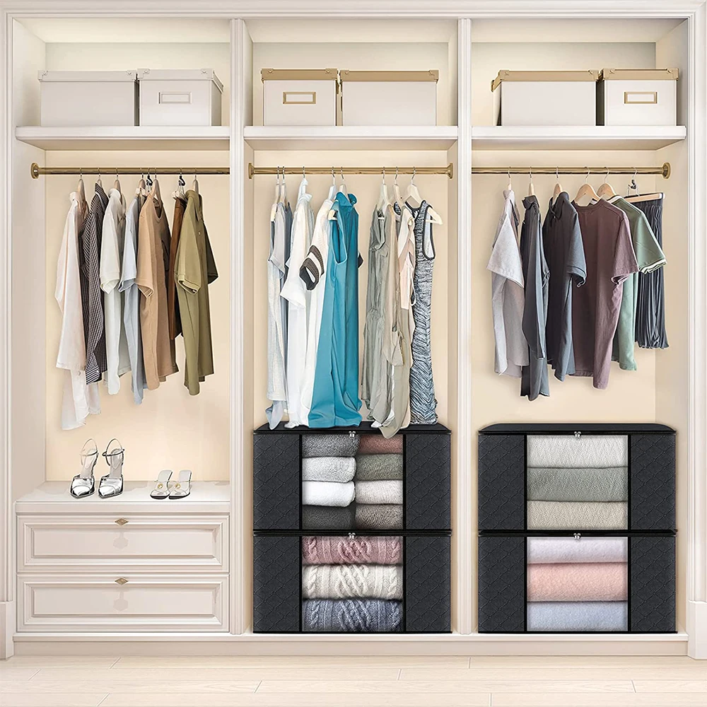 New Large Capacity Clothes Storage Bag Foldable Blanket Storage Containers for Organizing Bedroom Closet