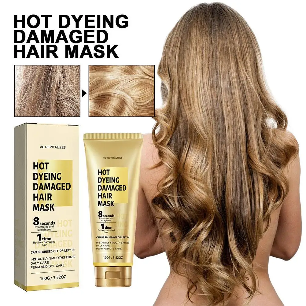 Professional Keratin Hair Mask Repair Damaged Hair Anti-curl Treatment Nourishing Miracle Treatment Hair Mask 100g