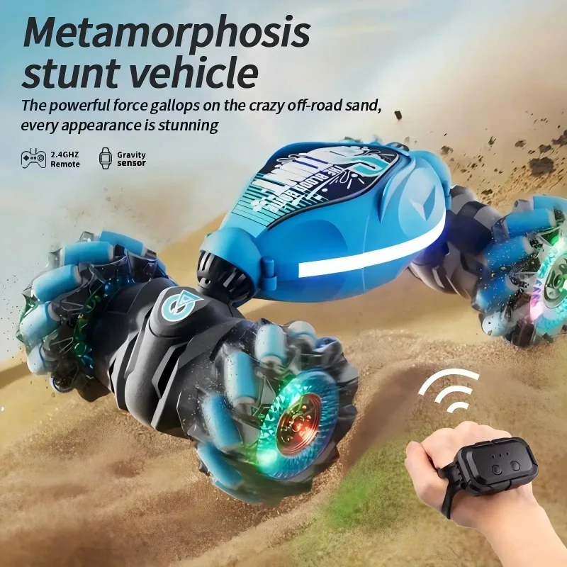 Gesture sensing Morphing remote control car Children's toys Twist four-wheel drive climbing stunt boy rechargeable off-road vehi