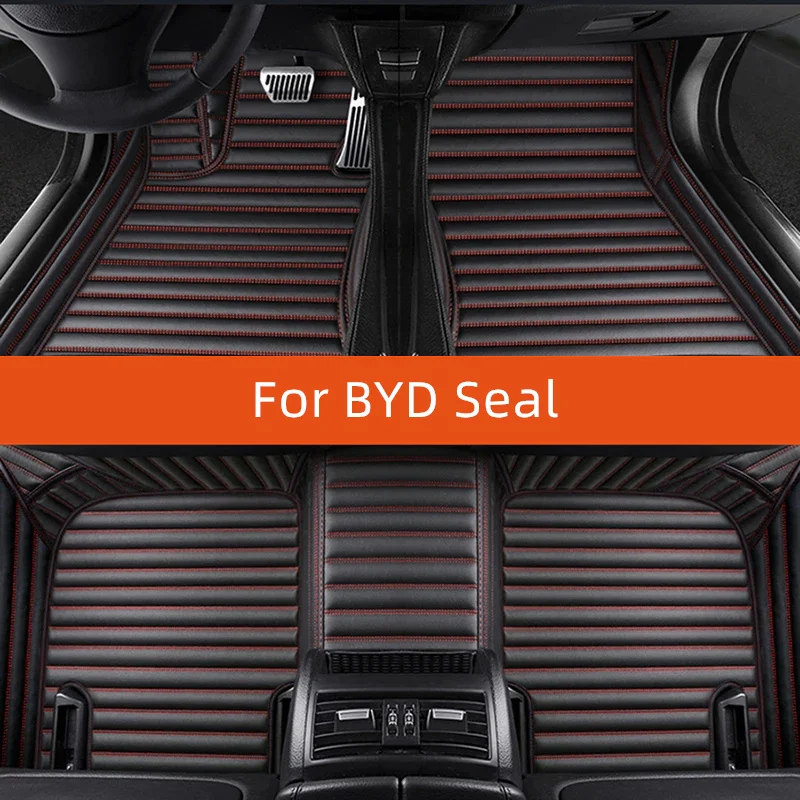 

Custom Leather Car Floor Mat For BYD Seal 2022 2023 2024 2025 2026 2027 Car Mat Interior Accessories