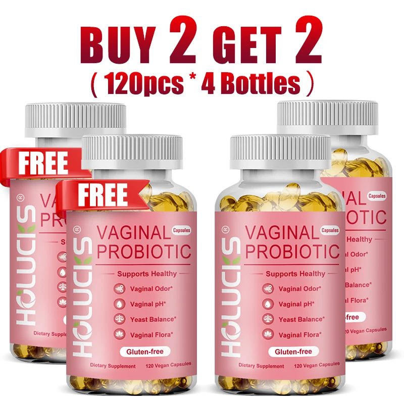 

HOLUCKS Feminine Probiotic Capsules, 5 Billion CFU, Support Vaginal Odor, Healthy pH, Intimate Flora, Digestive Health for Women