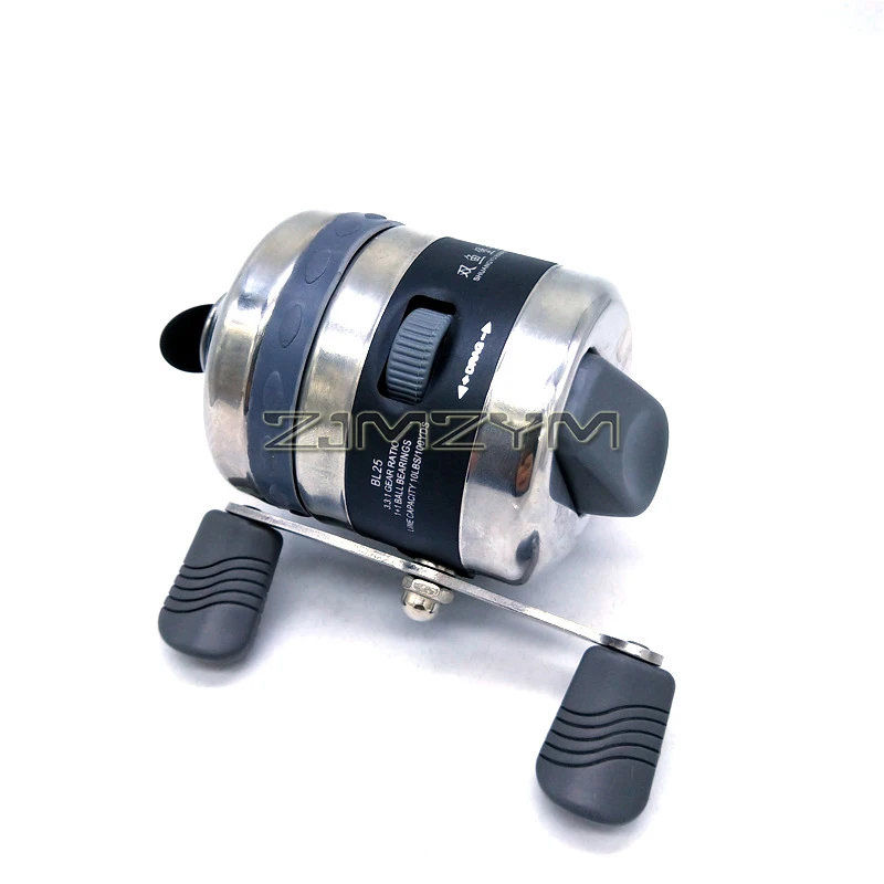 Stainless Steel Fishing Reel Left and Right Handed Interchangeable Spherical Closed Reel 3.3:1 Gear Ratio, Fishing Reel