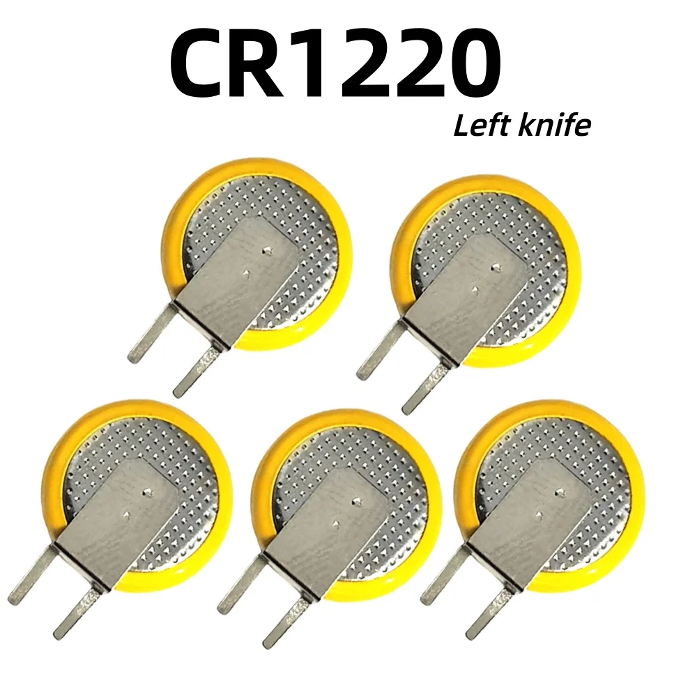 2-10 Stück CR1220 Negativ-Knopfzellenbatterie mit vertikalem Schweißstift, 3V, 2 Pins