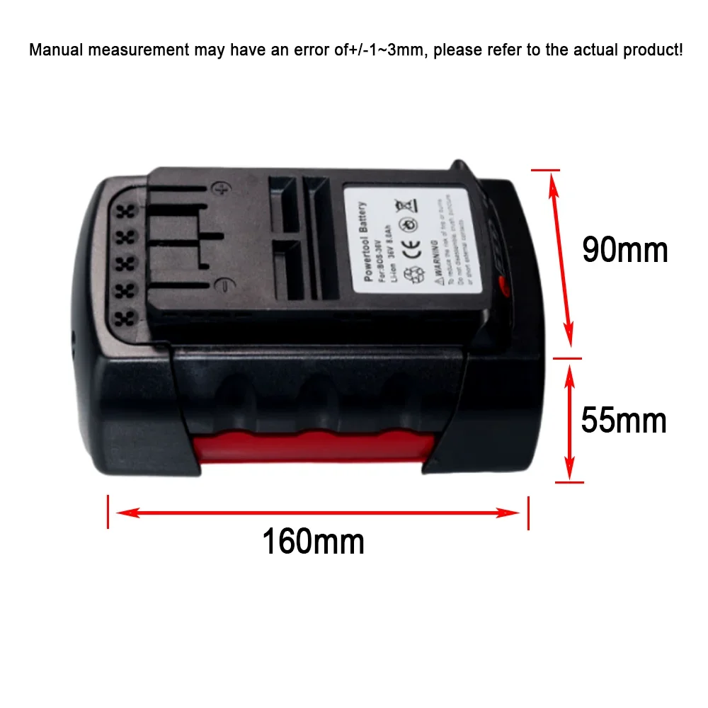 

High-capacity 36V 8000mAhLithium-ion Battery for Bosch BAT810 BAT836 BAT840 GBH36V-Li Power Tool Replacement Battery Lithium-ion