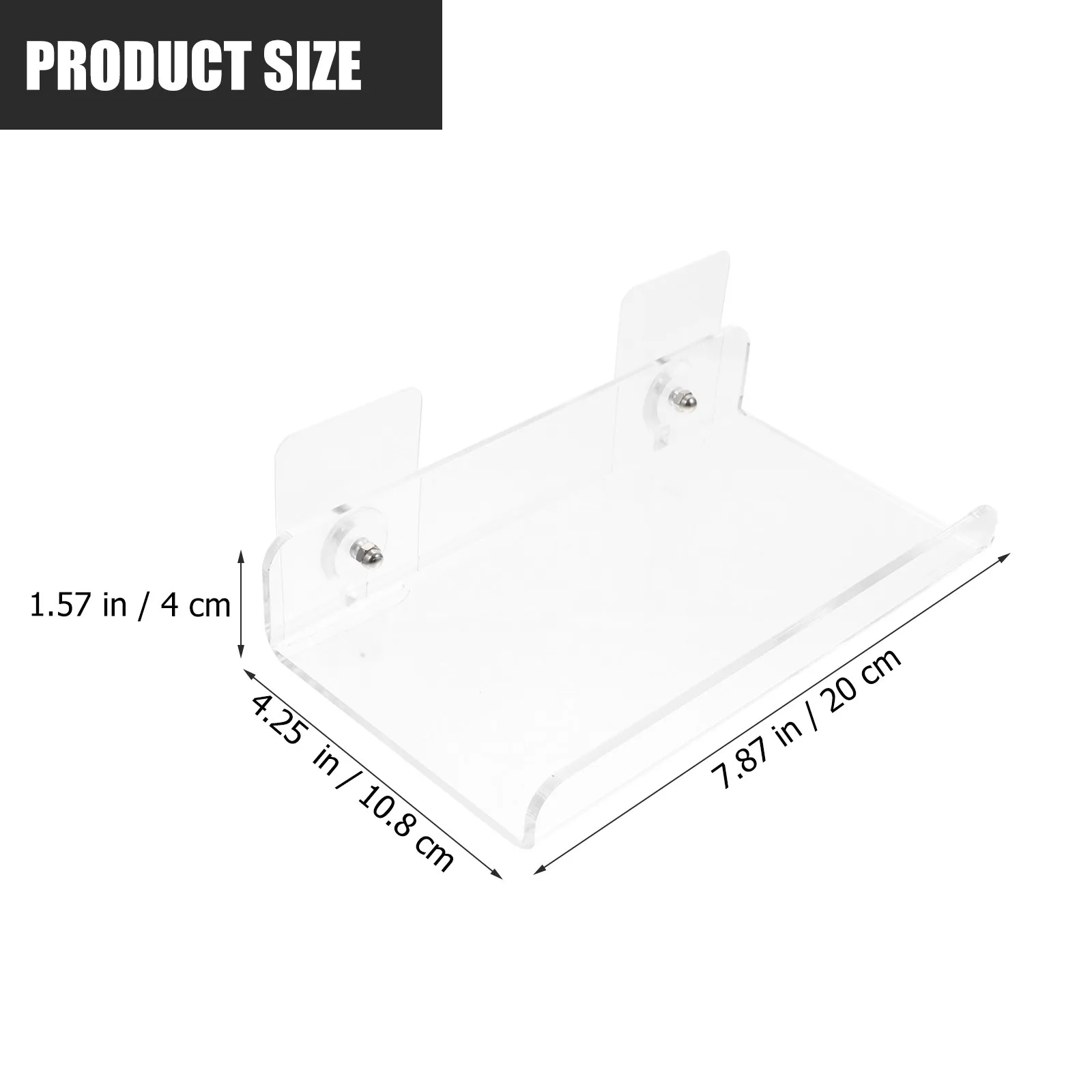 Clear Acrylic Display Wall Rack for Books Magazines Vinyl Records Transparent Wall Mounted Shelf Organizer Stand