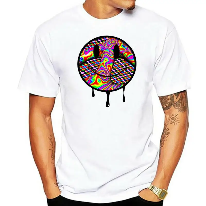 

T Shirt Men 2024 Fashion old school rave peace hardcore acid house music retro 80s retro tshirt tee