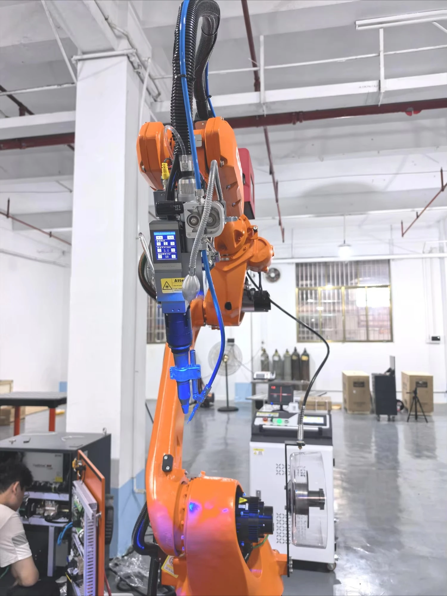 6-Axis Articulated Industrial Robotic Welding Machine for Aluminum Pipe and Sheet Metal Offline Programming Robot  Welders