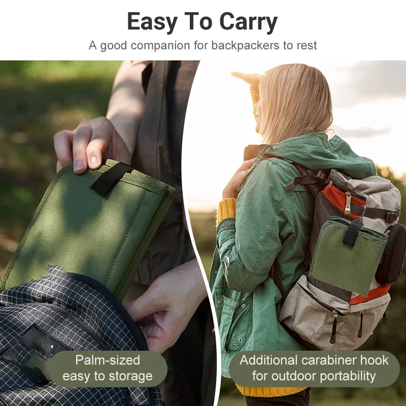 TARKA Cojín plegable para sentarse al aire libre, tela Oxford 600D, cojín impermeable para playa, cojín portátil para senderismo, camping, viajes