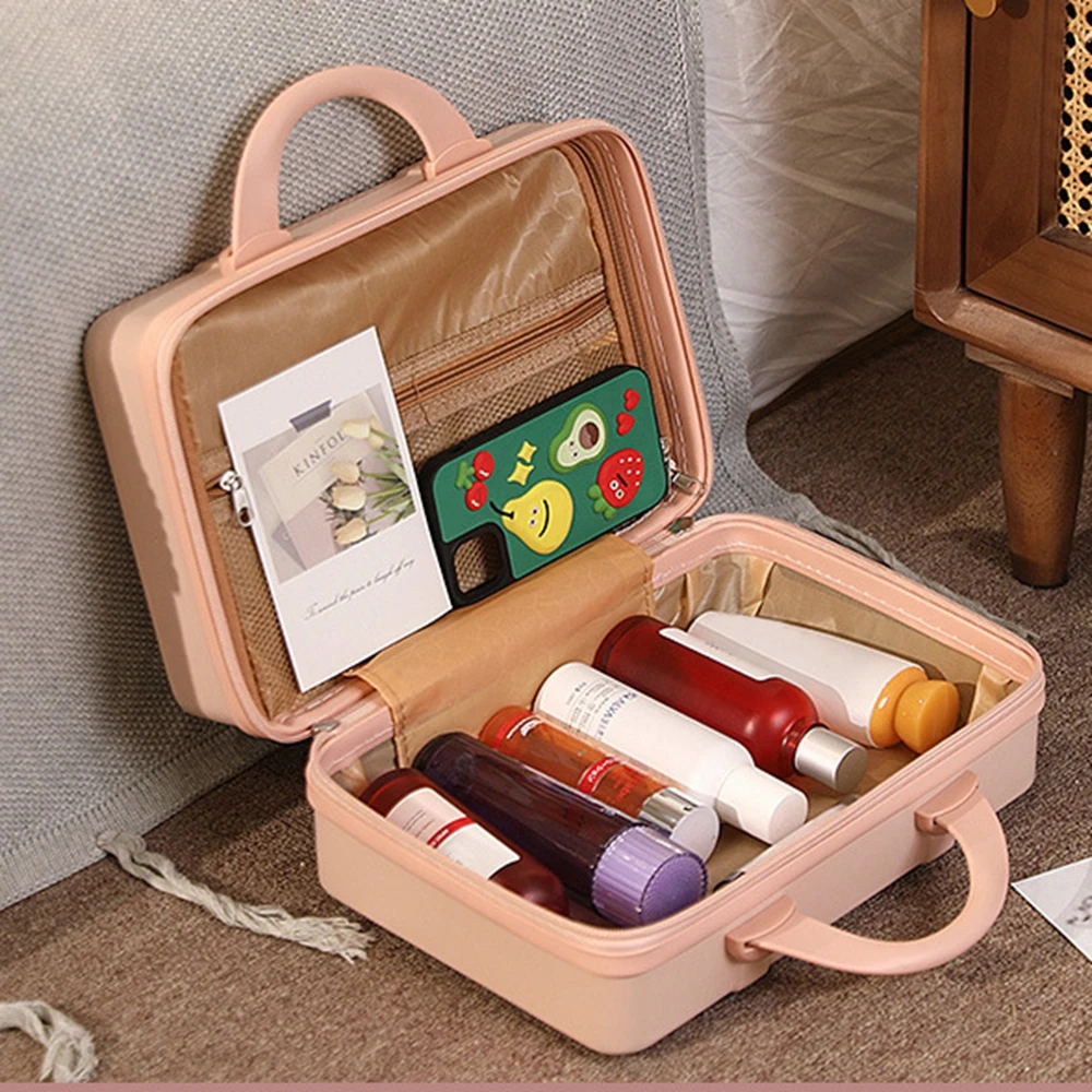 14 inch Mini Travel Suitcase Cosmetic Box Hand Luggage Organizer Makeup Case Small Boarding Case For Women Girls