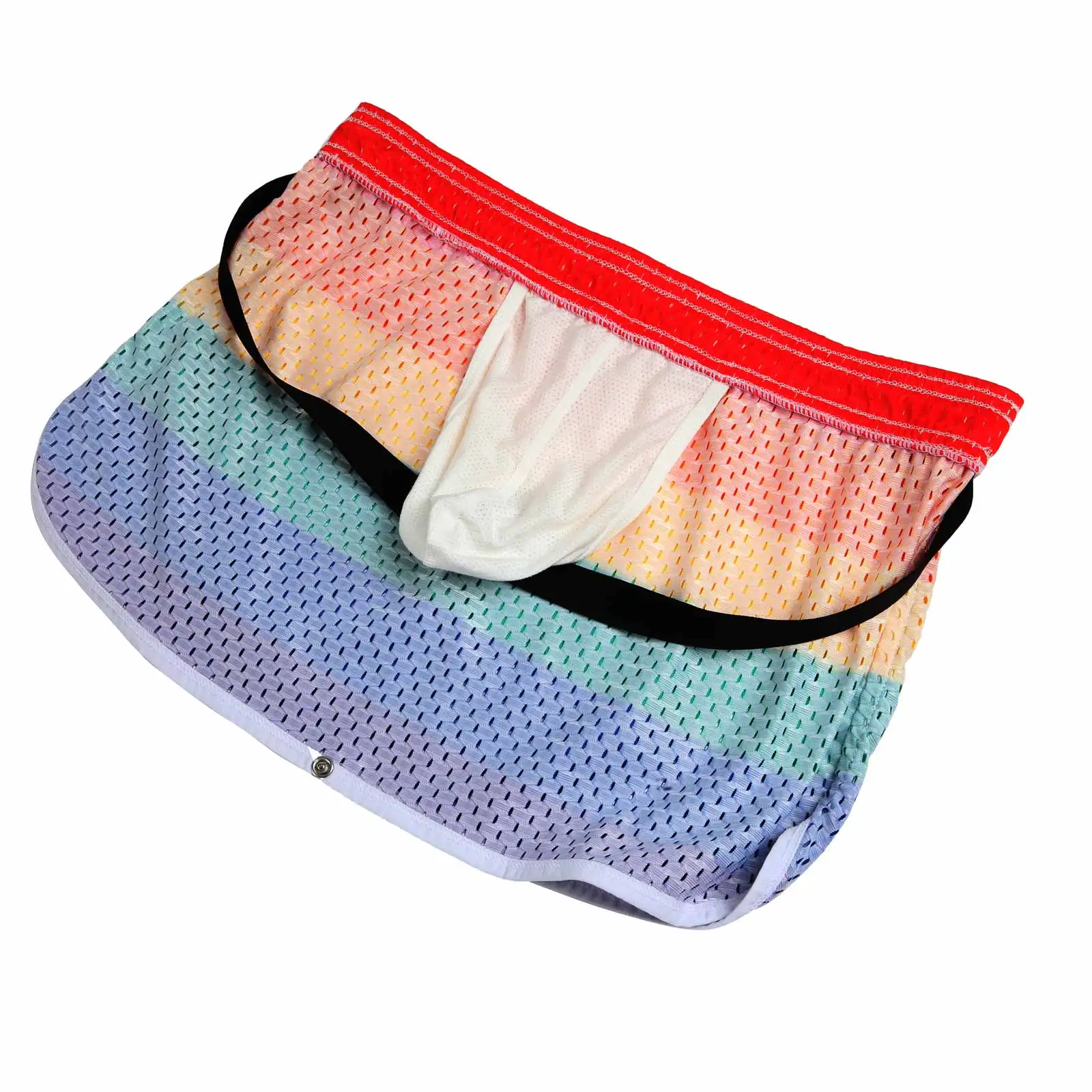 

Rainbow Men's Culottes Boxer Shorts Breathable Elastic Mesh Fitness Sports Shorts Inner Jockstrap Pouch Boxers Man Sportswear