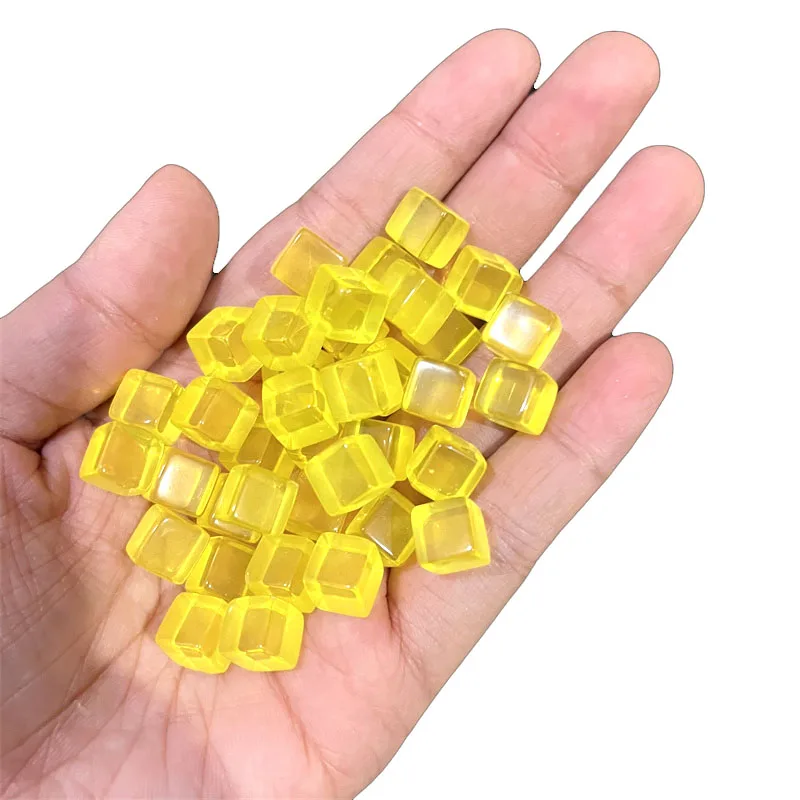 50pcs/set 8mm high quality clear Cube Dice Chess Pieces Token Square Corner Crystal Dice for Puzzle Game board game components, image 15