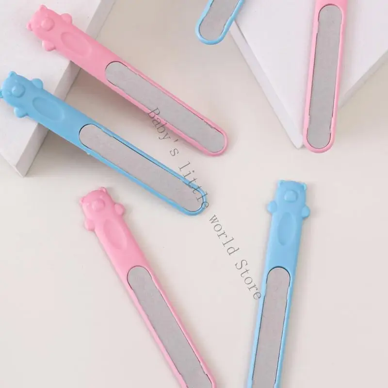 Gentle Baby Nails File con design cartone animato bordi arrotondati sicuri per unghie per neonati B2eb