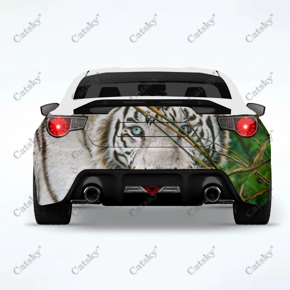 

white tiger animal Car stickers, truck rear decoration, painting, car modification stickers, car accessories, rear decals