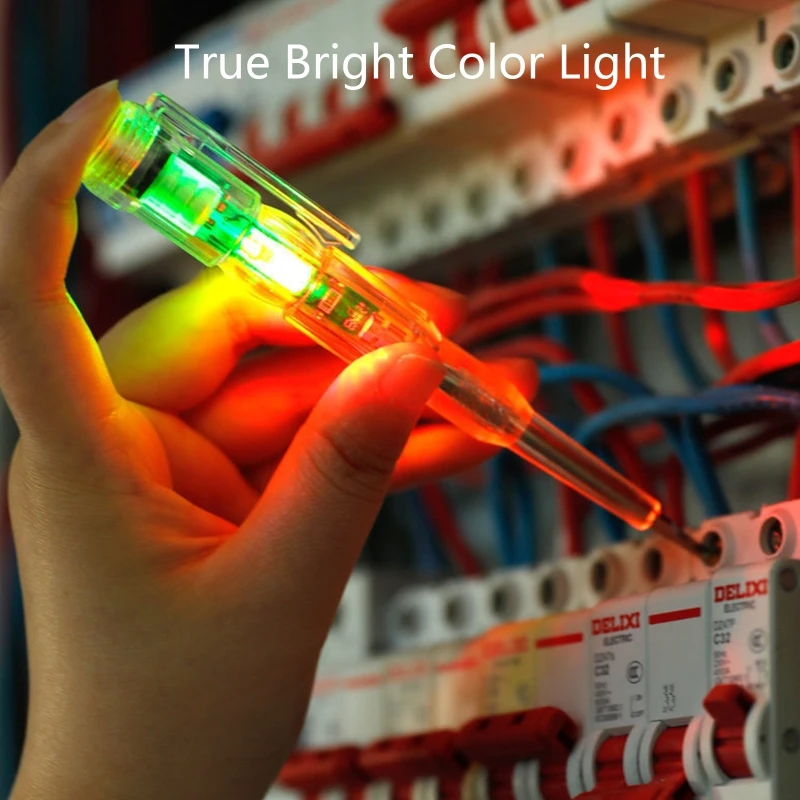 Transparent Voltage Test Pen Tester Pencil Non-Contact Electrical Voltage Detector Pen Portable Testing Tool Plastic