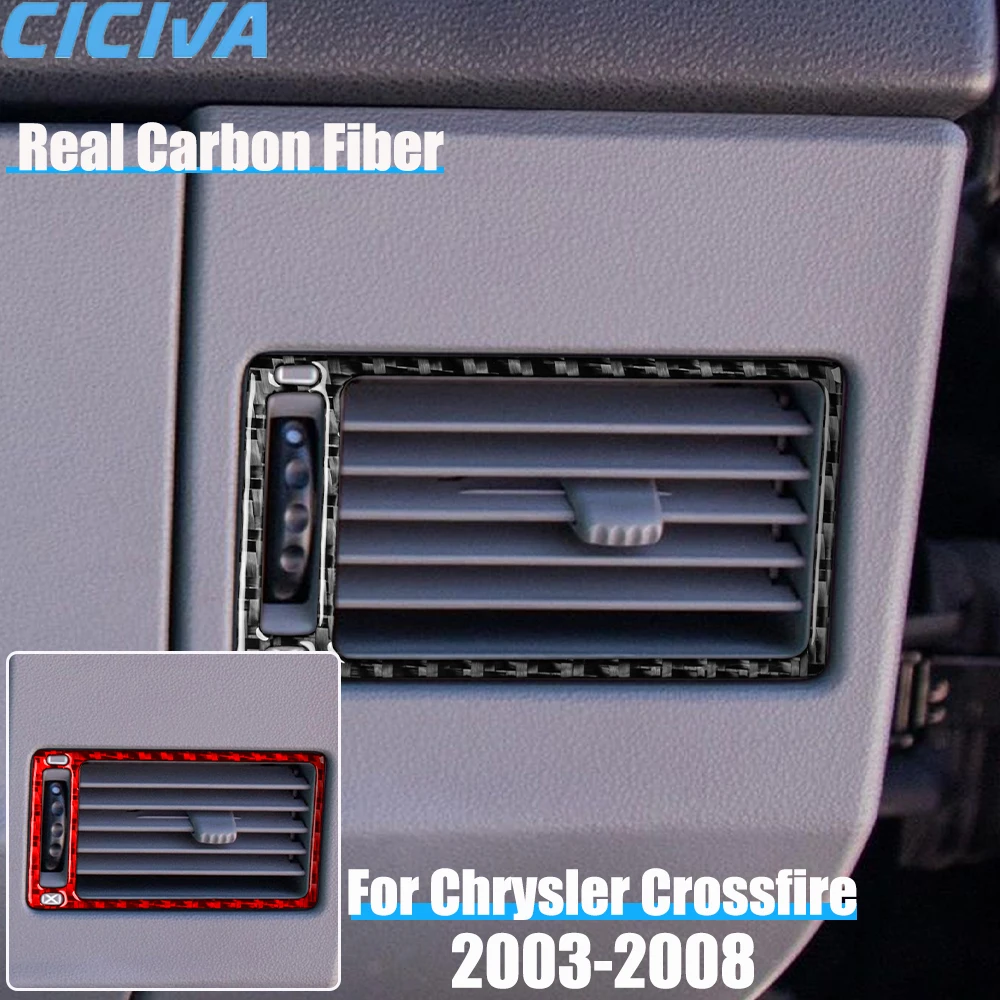 

Real Carbon Fiber Car Accessories Passenger Air Vent Cover Soft Sticker For Chrysler Crossfire 2003 2004 2005 2006 2007 2008