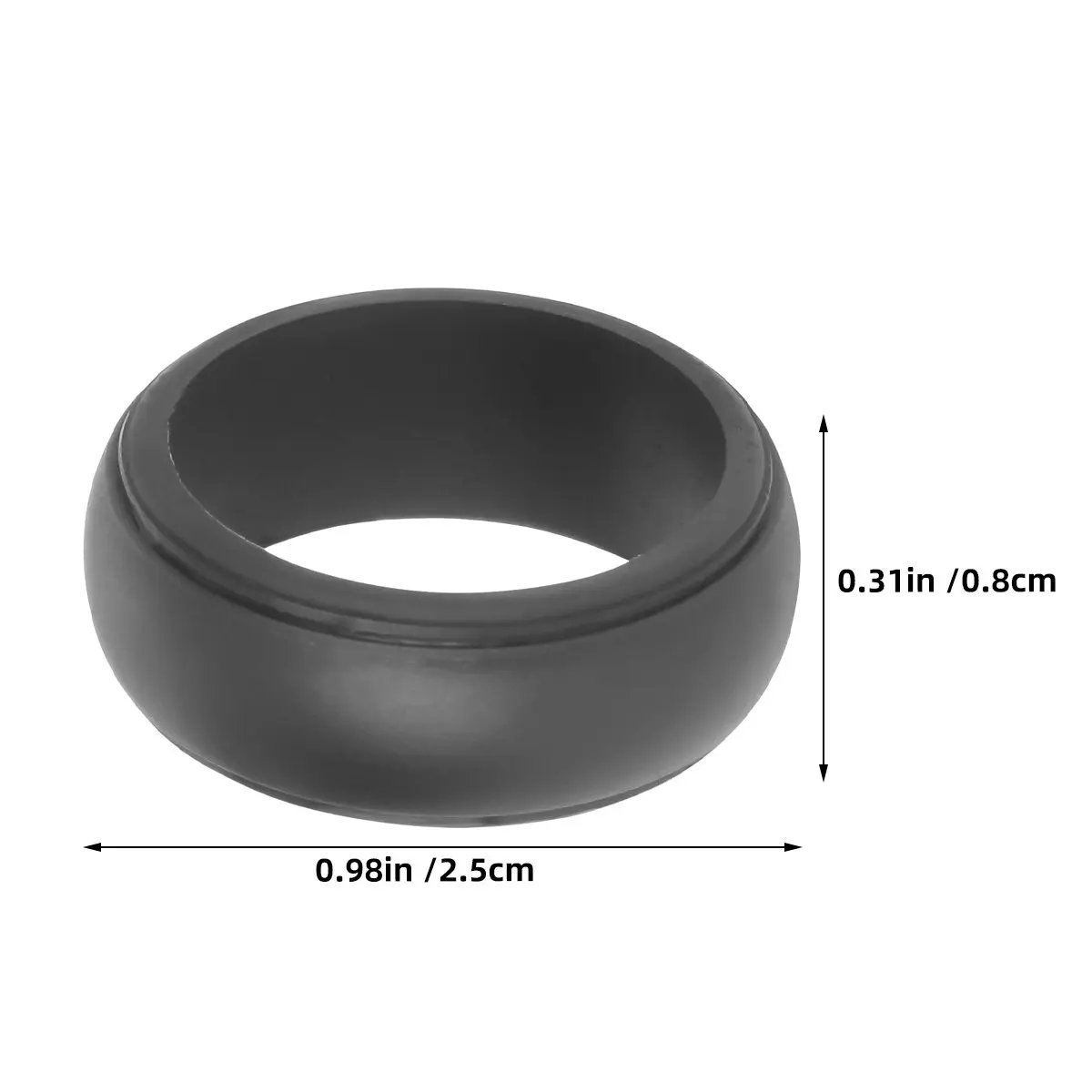 1Pcs Silicone Rings Size 14 Black Dishwasher Safe Finger Exercise Rings for Outdoor Activities Athletes Musicians Physical