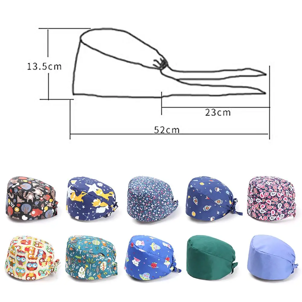 مرنة للمنزل جولة رقيق قبعة طباعة قبعات فرك قبعة الأزهار منتفخ