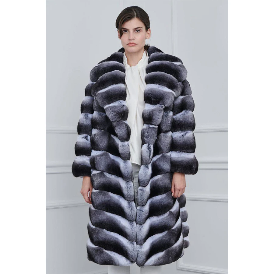 Natural Rabbit Fur Coat Women Winter Long Coat Luxury Warm Coat Best Selling Clothes For Women