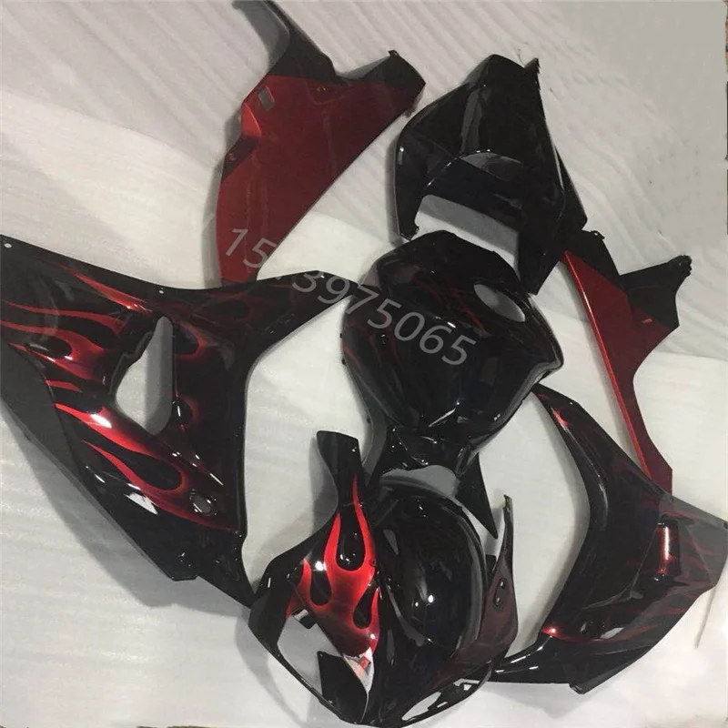 

Motorcycle ABS Fairing for CBR1000RR 06 07 CBR1000RR 2006-2007 black red flames Injection molding Fairing Kit