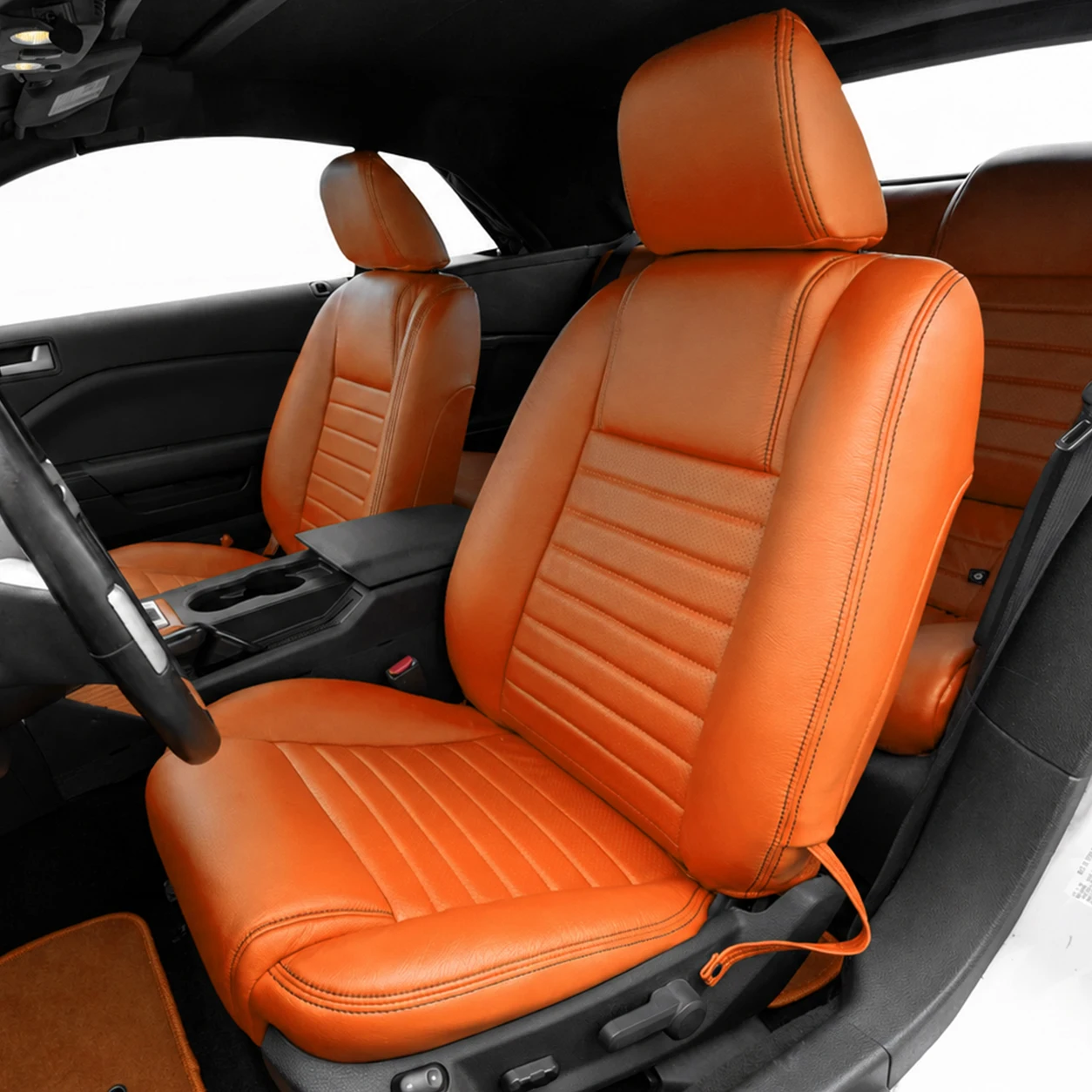 Custom Fit Car Seat Covers for Mustang Coupe 2004-2009 5th Generation S197 ( not facelift, NO Convertible) 5 Seats Full Set